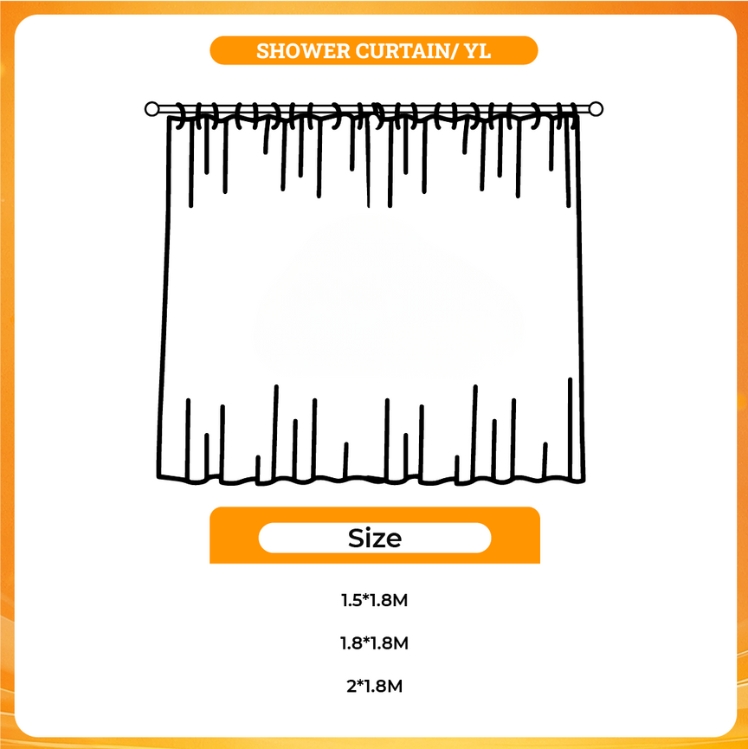 3D shower curtain - MF Ghost Store