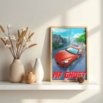 MF Ghost Red Car Wall Art