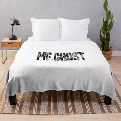 Logo Mf Ghost Japan Monochrome Throw Blanket
