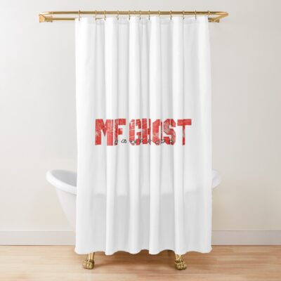 Logo Mf Ghost Japan Red Shower Curtain