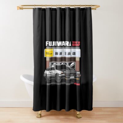 Toyota Corolla Ae86 Initial D Shower Curtain