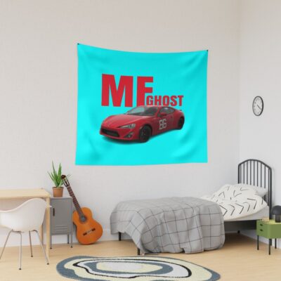 Mf Ghost Blue Backgroad Tapestry