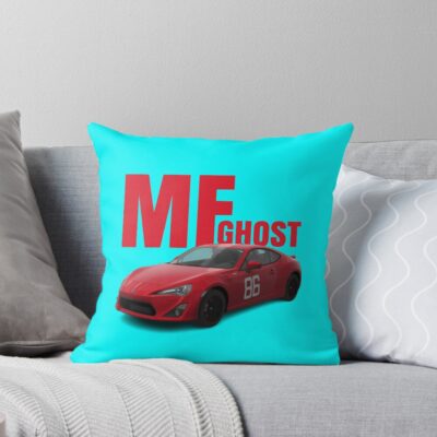 Mf Ghost Blue Backgroad Throw Pillow