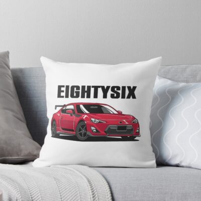 Red Gt86 Throw Pillow