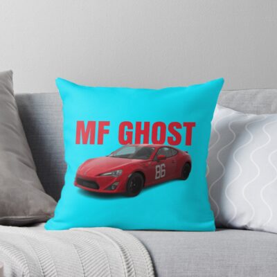 Mf Ghost Red Text Throw Pillow