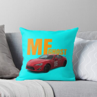 Mf Ghost Orange Text Throw Pillow