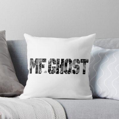 Logo Mf Ghost Japan Monochrome Throw Pillow